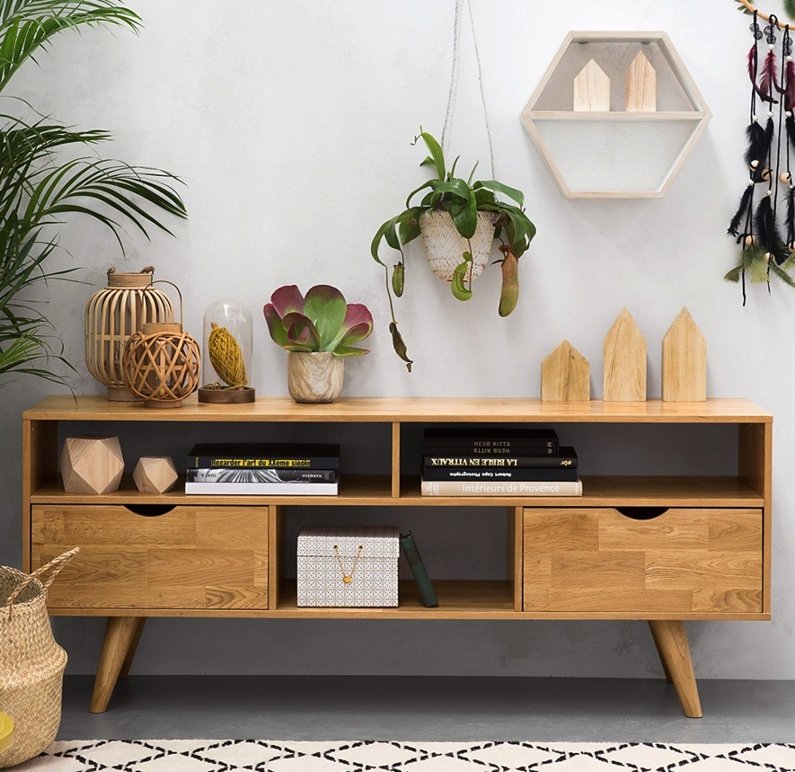 enfilade buffet chene bois cyrillus