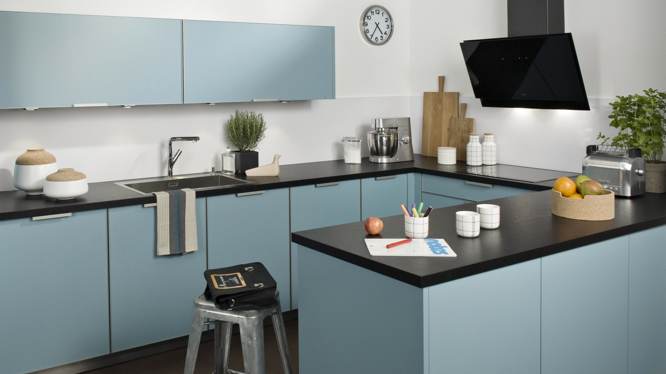 Cuisine couleur pastel bleu clair ou vert clair * Blog
